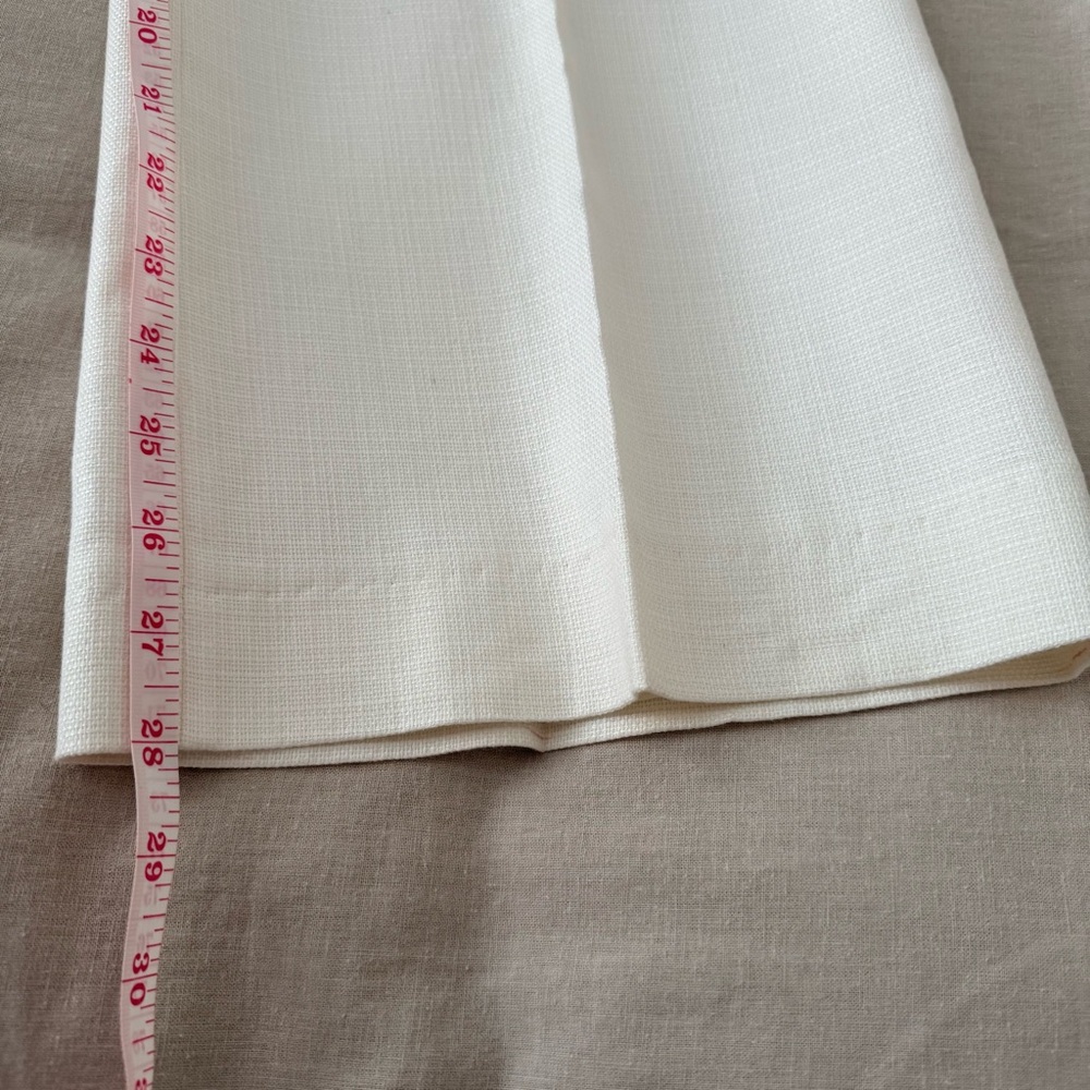 J. Crew Cream Linen Blend Trousers | Button Waist Detail | Favorite Fit - Picture 11 of 13